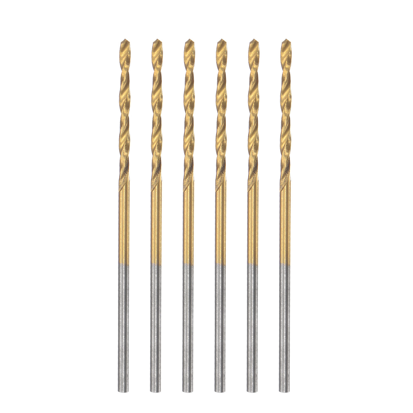 uxcell Uxcell High Speed Steel Twist Drill Bit 1.2mm Fully Ground Titanium Coated 6 Pcs
