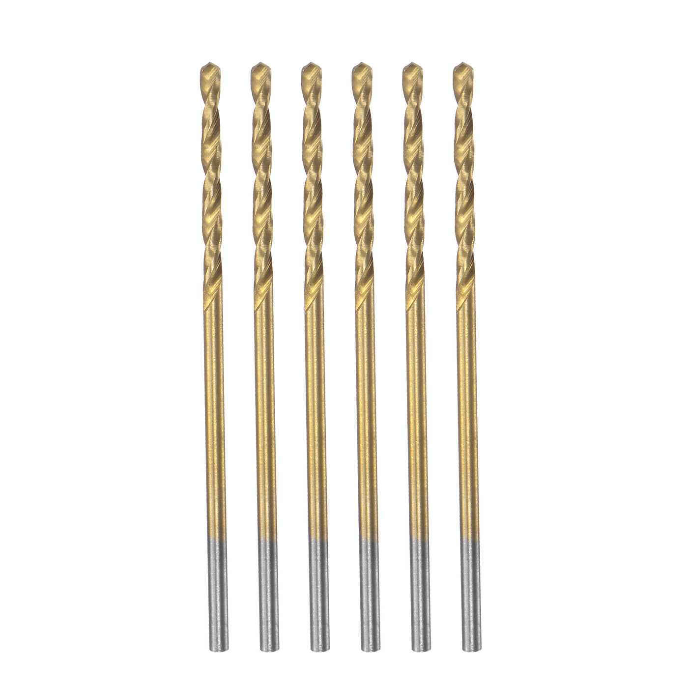 uxcell Uxcell High Speed Steel Twist Drill Bit 1.3mm Fully Ground Titanium Coated 6 Pcs