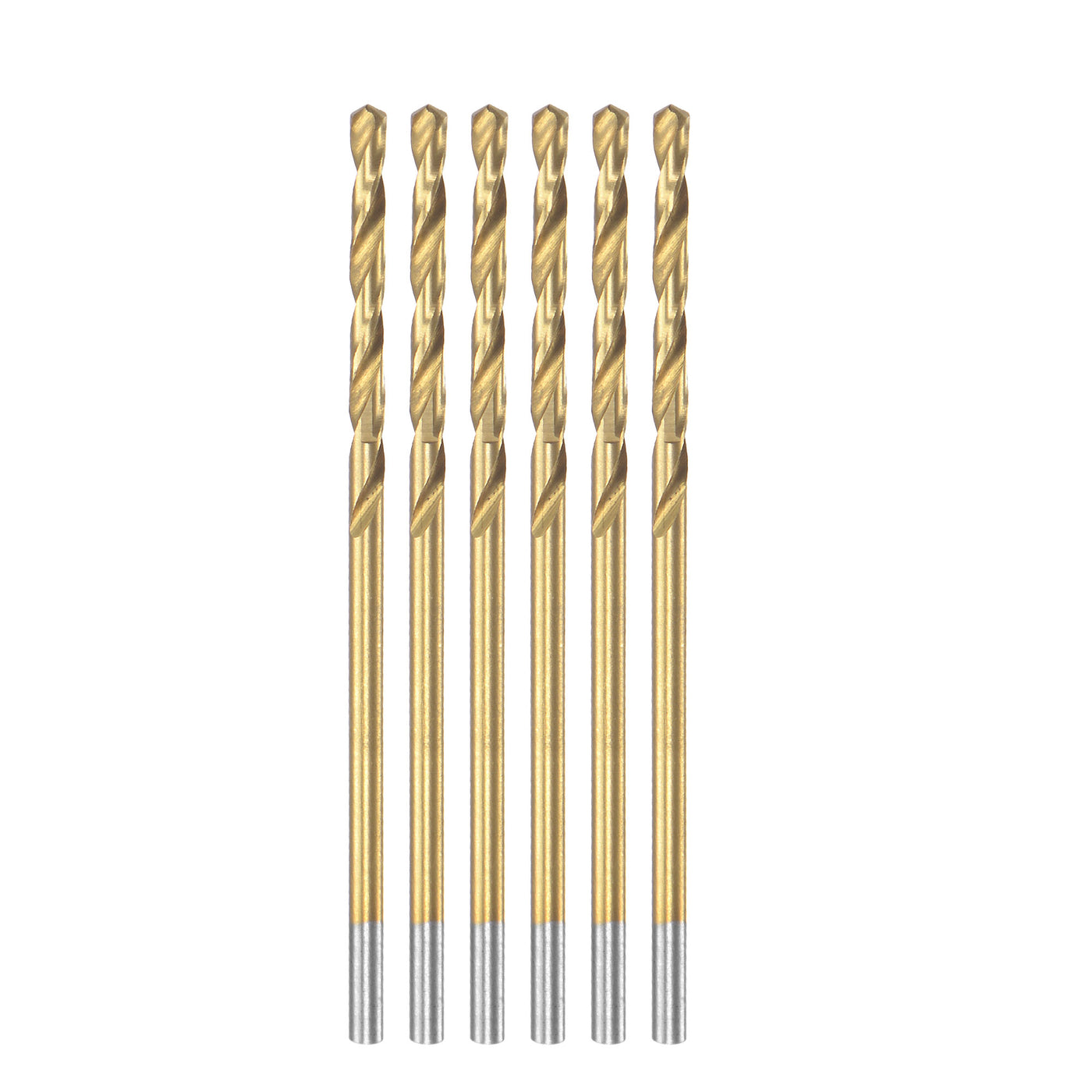 uxcell Uxcell High Speed Steel Twist Drill Bit 1.5mm Fully Ground Titanium Coated 6 Pcs