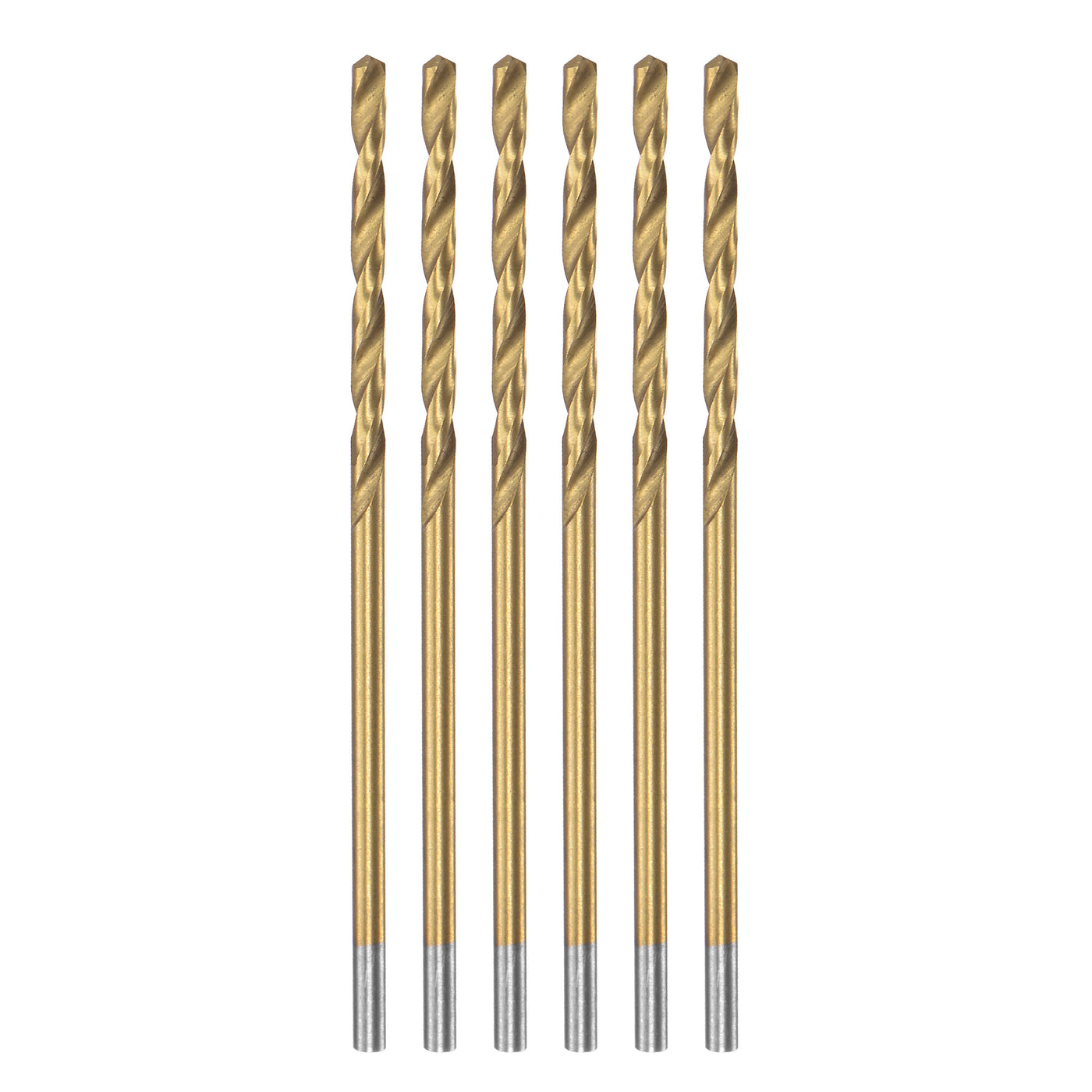uxcell Uxcell High Speed Steel Twist Drill Bit 1.6mm Fully Ground Titanium Coated 6 Pcs