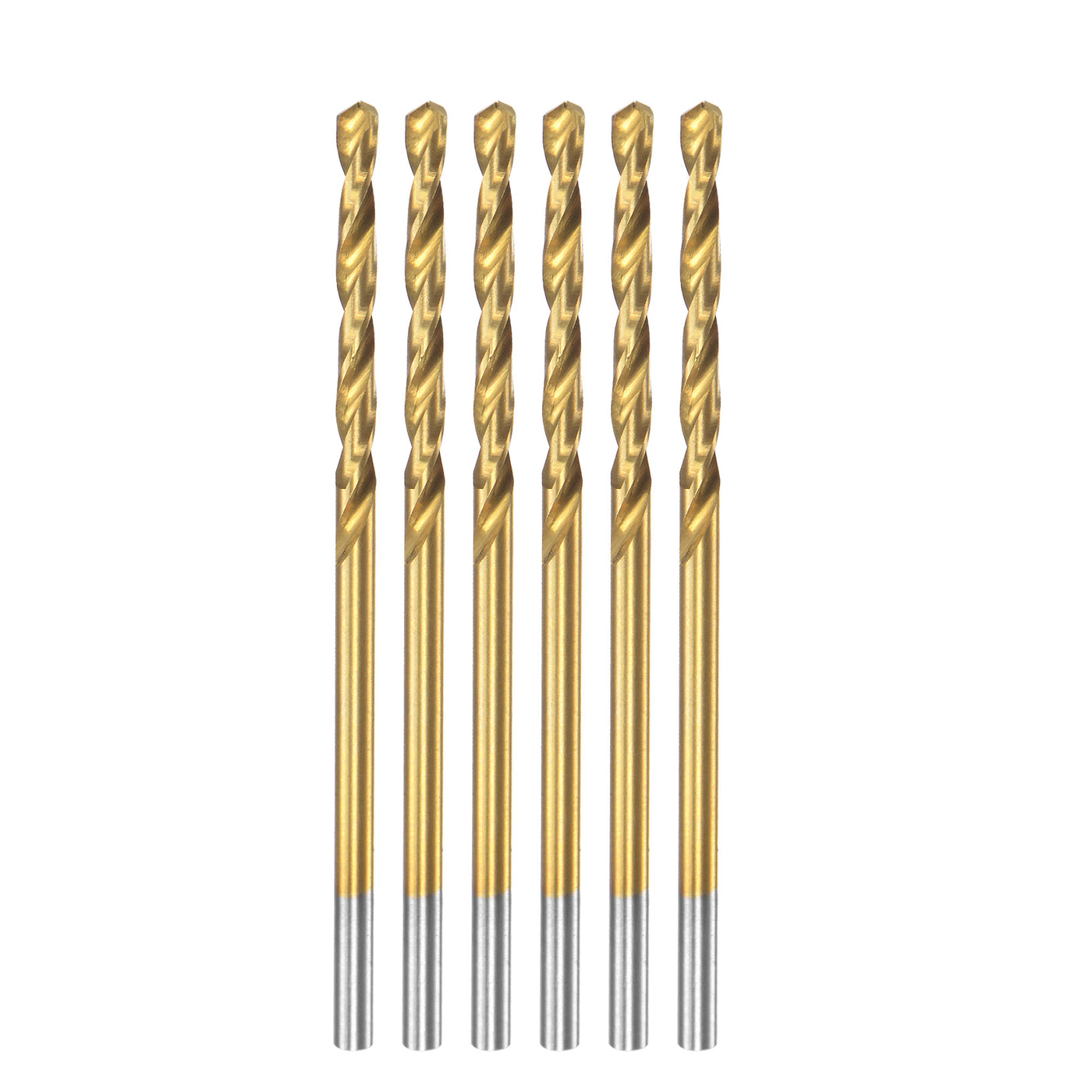 uxcell Uxcell High Speed Steel Twist Drill Bit 1.9mm Fully Ground Titanium Coated 6 Pcs