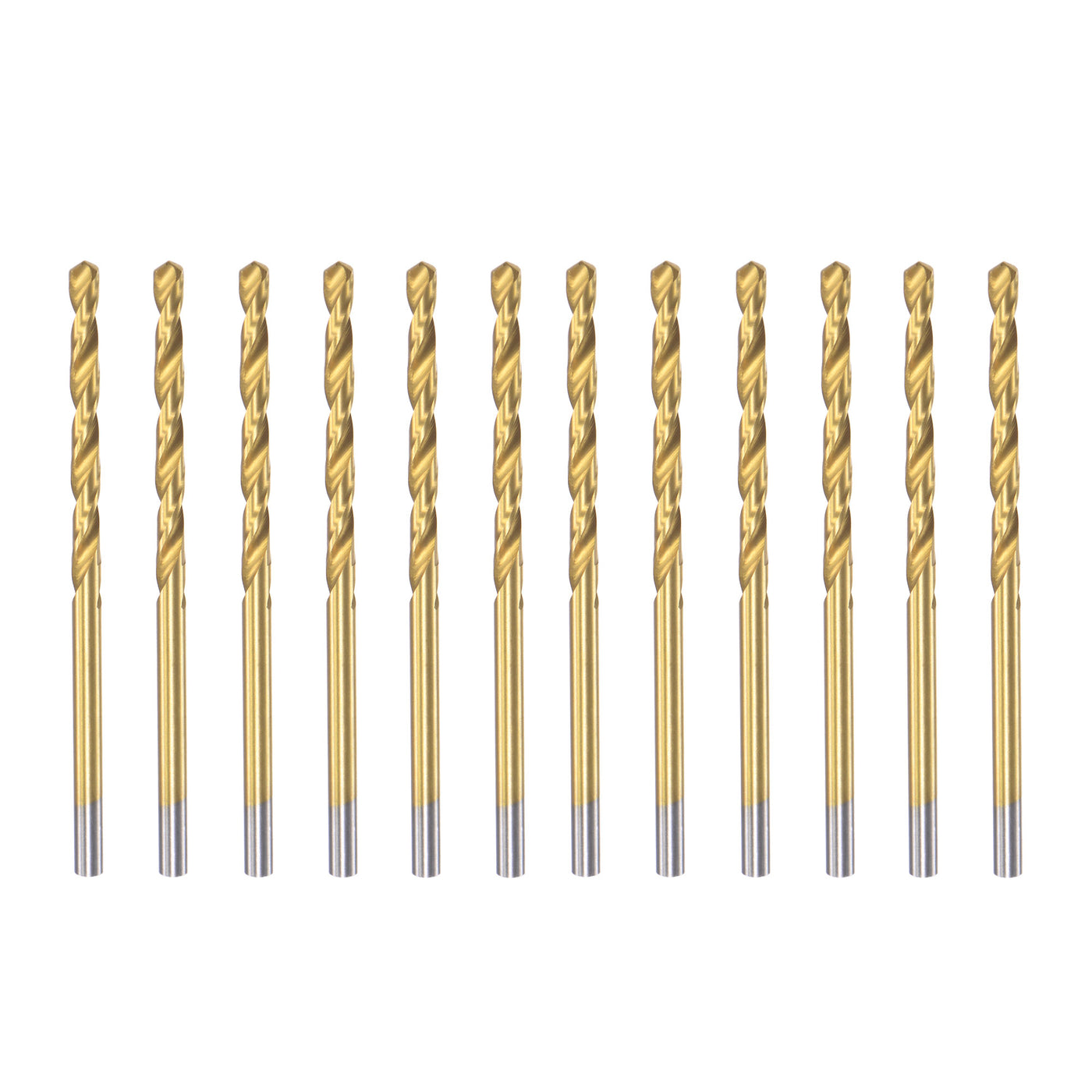 uxcell Uxcell High Speed Steel Twist Drill Bit 2.7mm Fully Ground Titanium Coated 12 Pcs