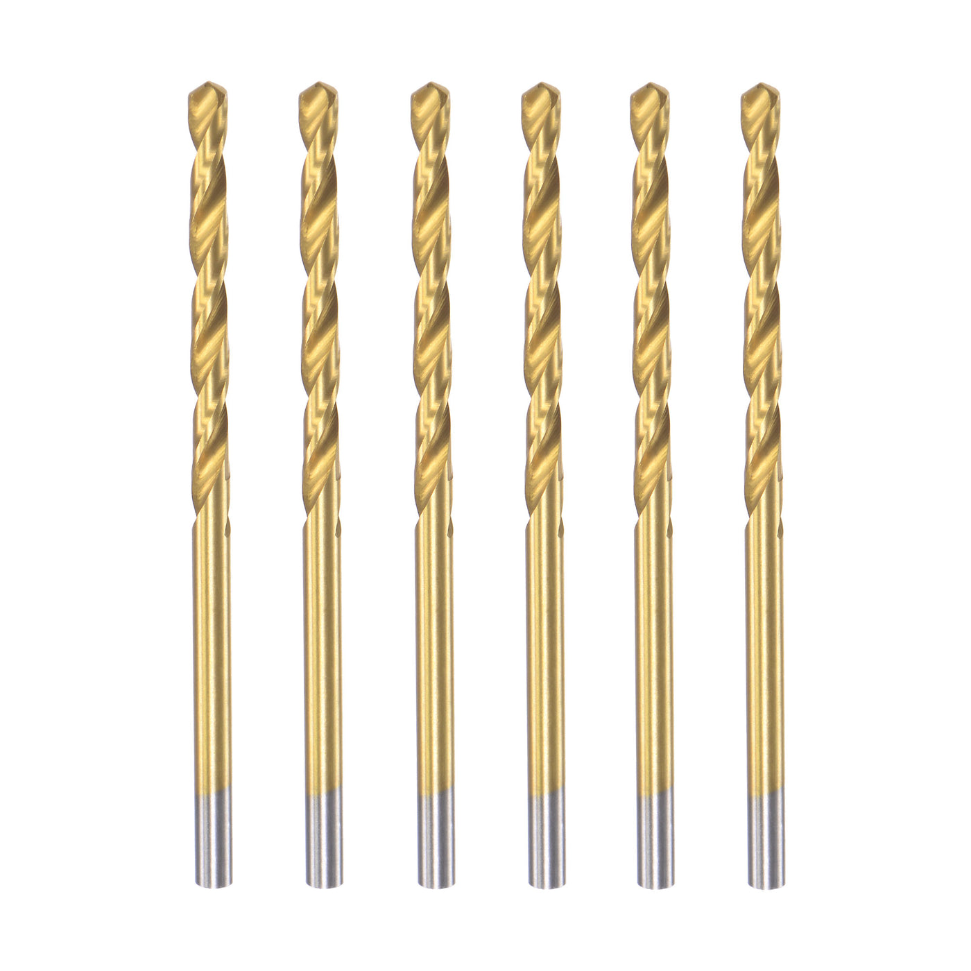 uxcell Uxcell High Speed Steel Twist Drill Bit 2.9mm Fully Ground Titanium Coated 6 Pcs