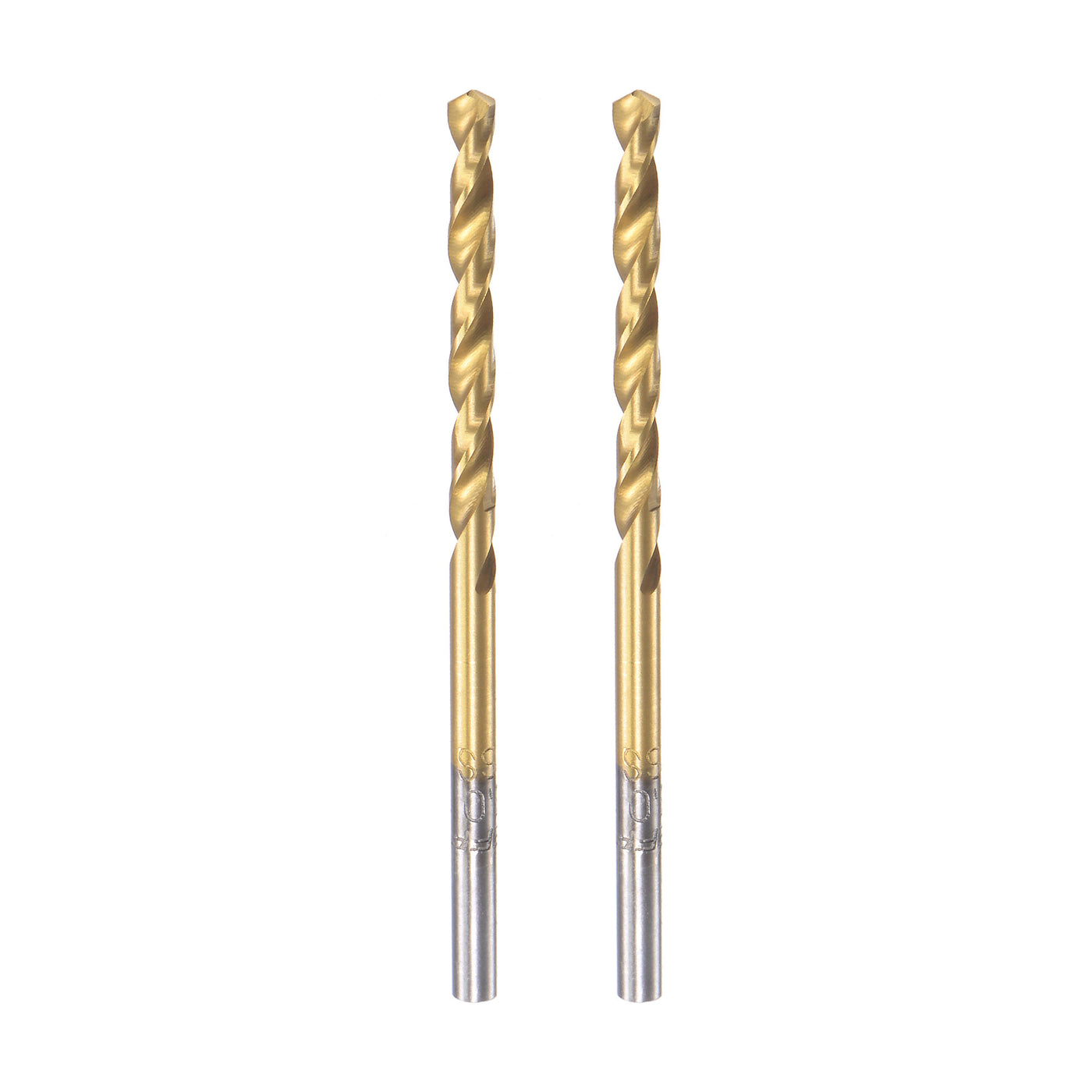 uxcell Uxcell High Speed Steel Twist Drill Bit 3mm Fully Ground Titanium Coated 2 Pcs