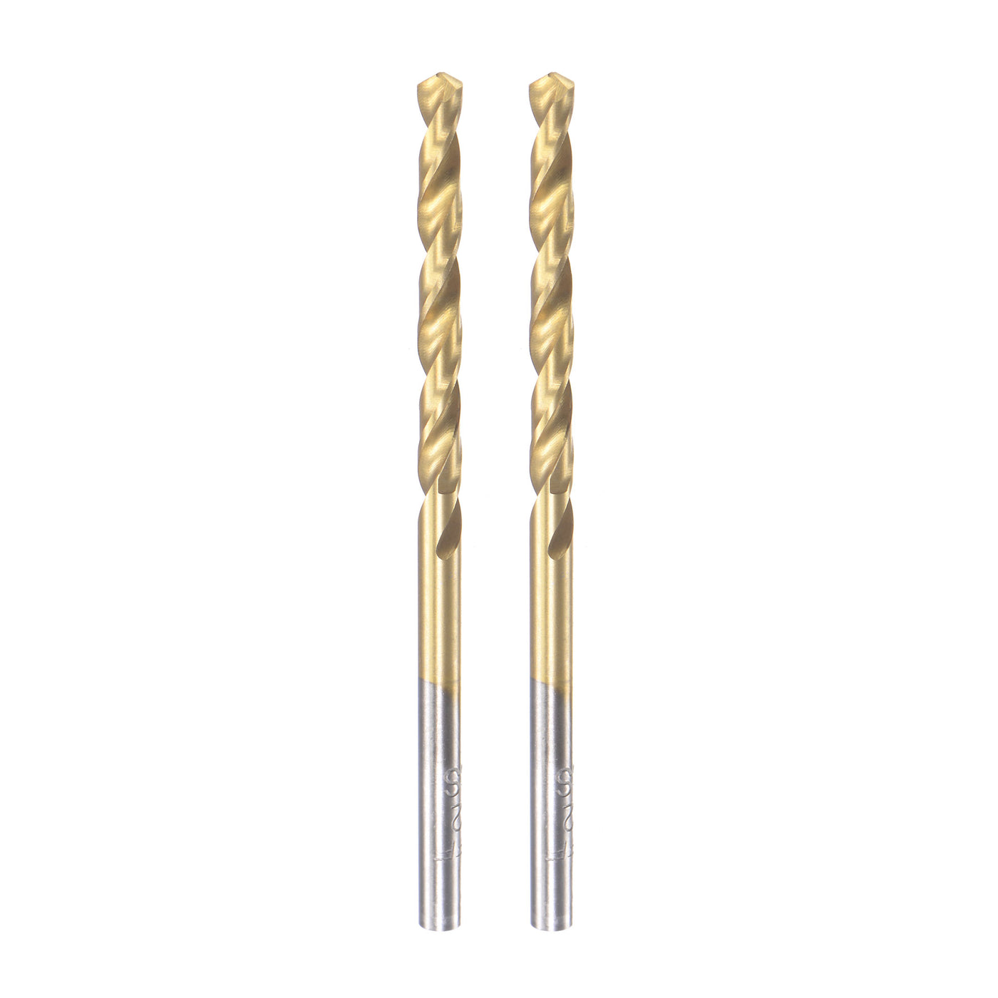uxcell Uxcell High Speed Steel Twist Drill Bit 3.2mm Fully Ground Titanium Coated 2 Pcs