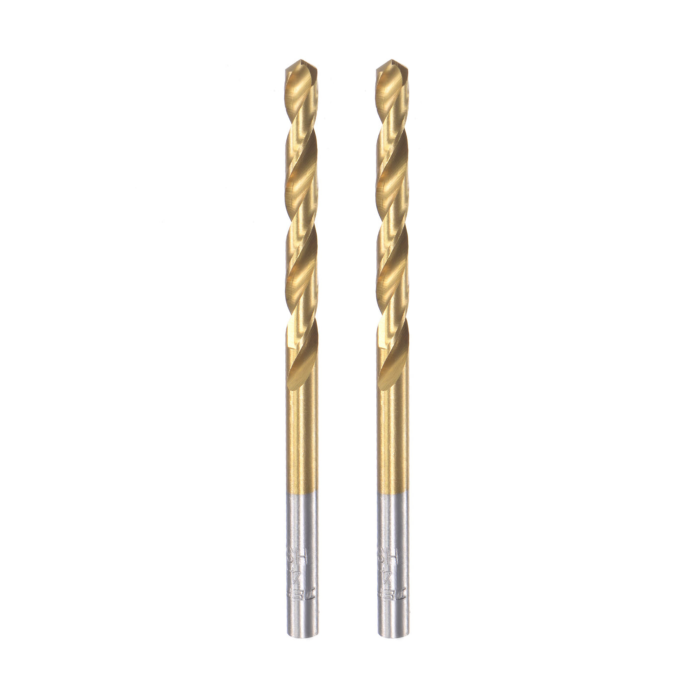 uxcell Uxcell High Speed Steel Twist Drill Bit 4.1mm Fully Ground Titanium Coated 2 Pcs