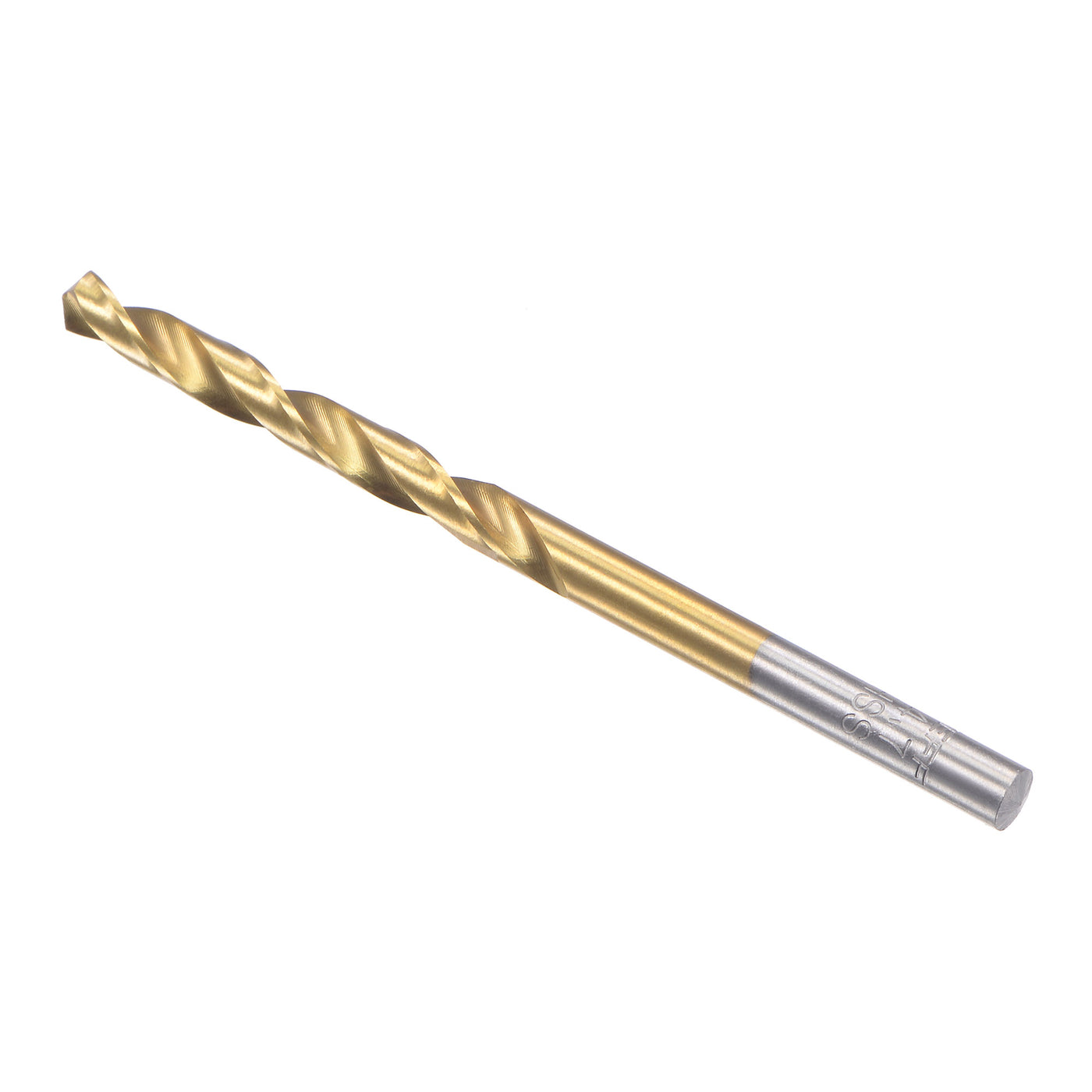 uxcell Uxcell High Speed Steel Twist Drill Bit 4.7mm Fully Ground Titanium Coated 2 Pcs