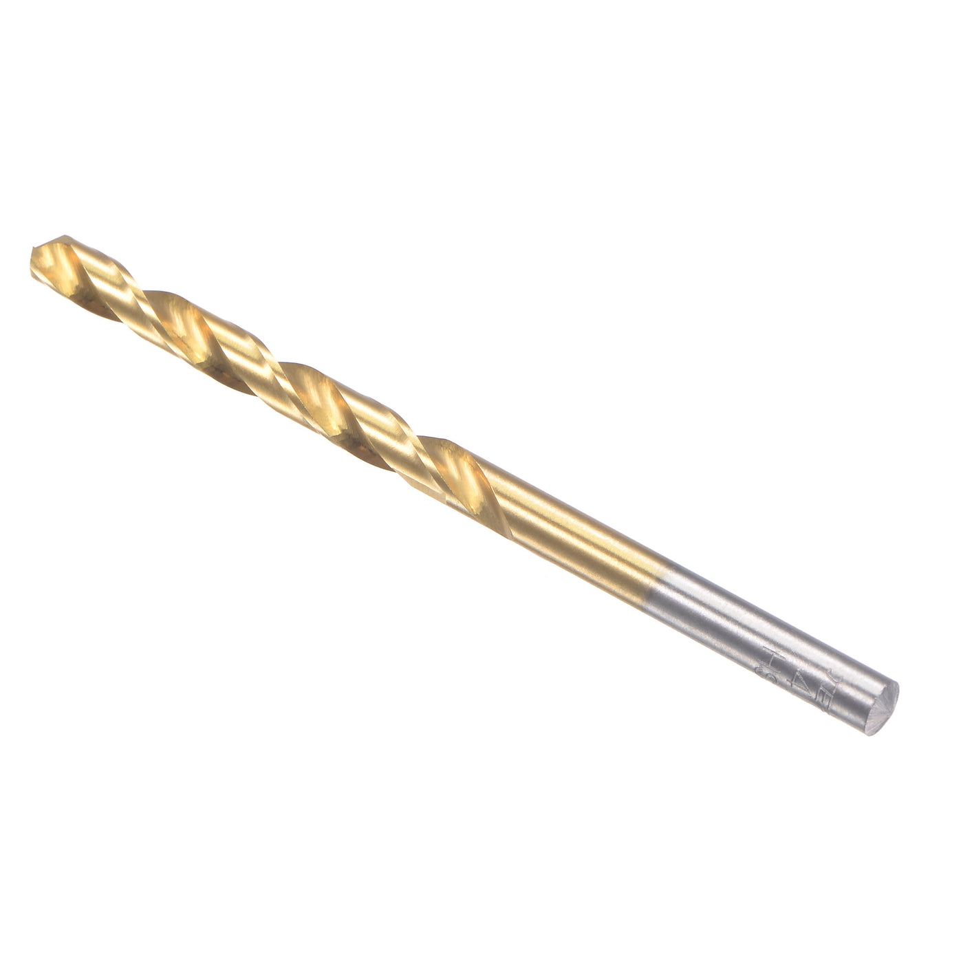 uxcell Uxcell High Speed Steel Twist Drill Bit 4.9mm Fully Ground Titanium Coated 2 Pcs