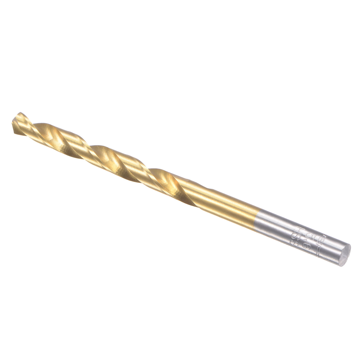 uxcell Uxcell High Speed Steel Twist Drill Bit 5.6mm Fully Ground Titanium Coated 2 Pcs
