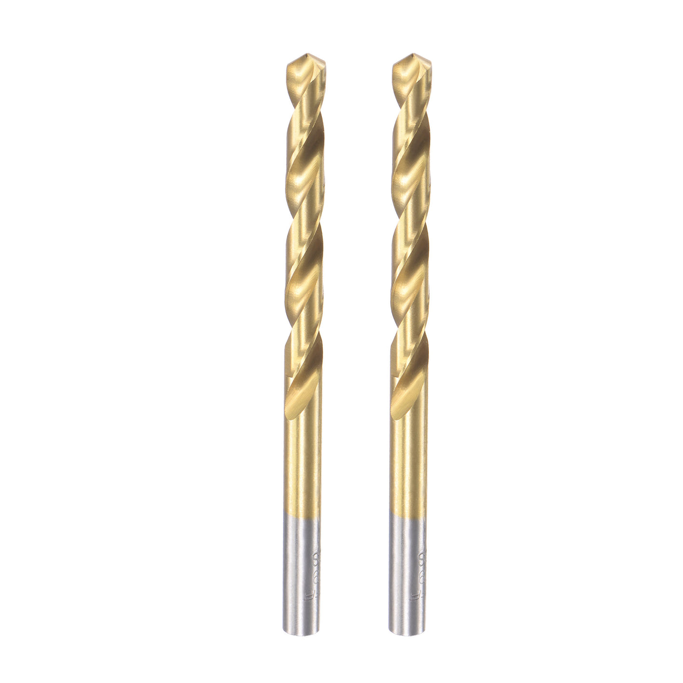 uxcell Uxcell High Speed Steel Twist Drill Bit 5.9mm Fully Ground Titanium Coated 2 Pcs
