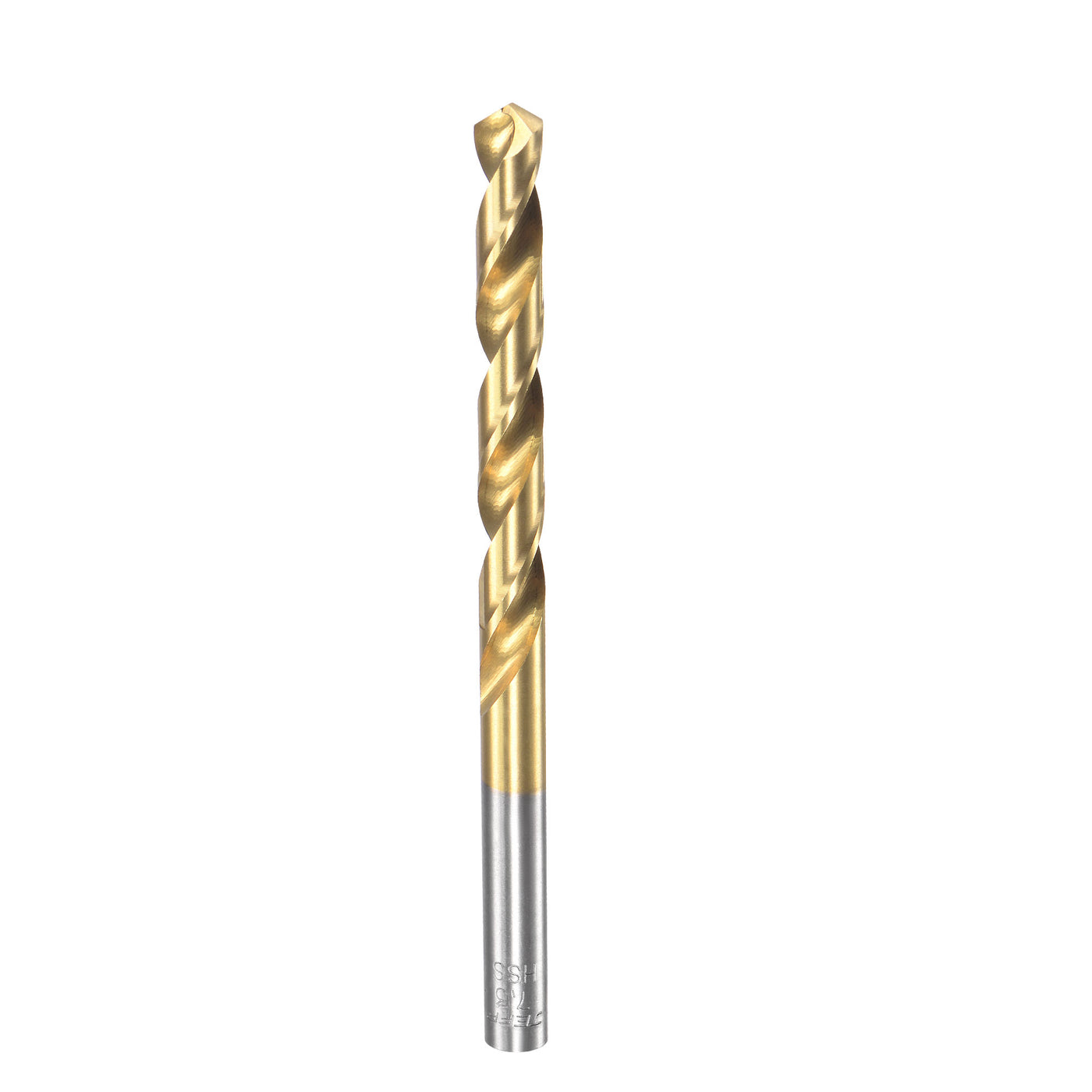 uxcell Uxcell High Speed Steel Twist Drill Bit 7.3mm Fully Ground Titanium Coated