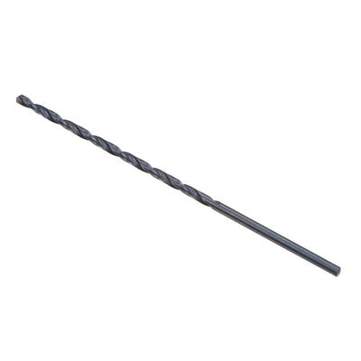 Harfington Uxcell High Speed Steel Lengthen Twist Drill Bit 2.5mm Fully Ground Black Oxide 6Pcs