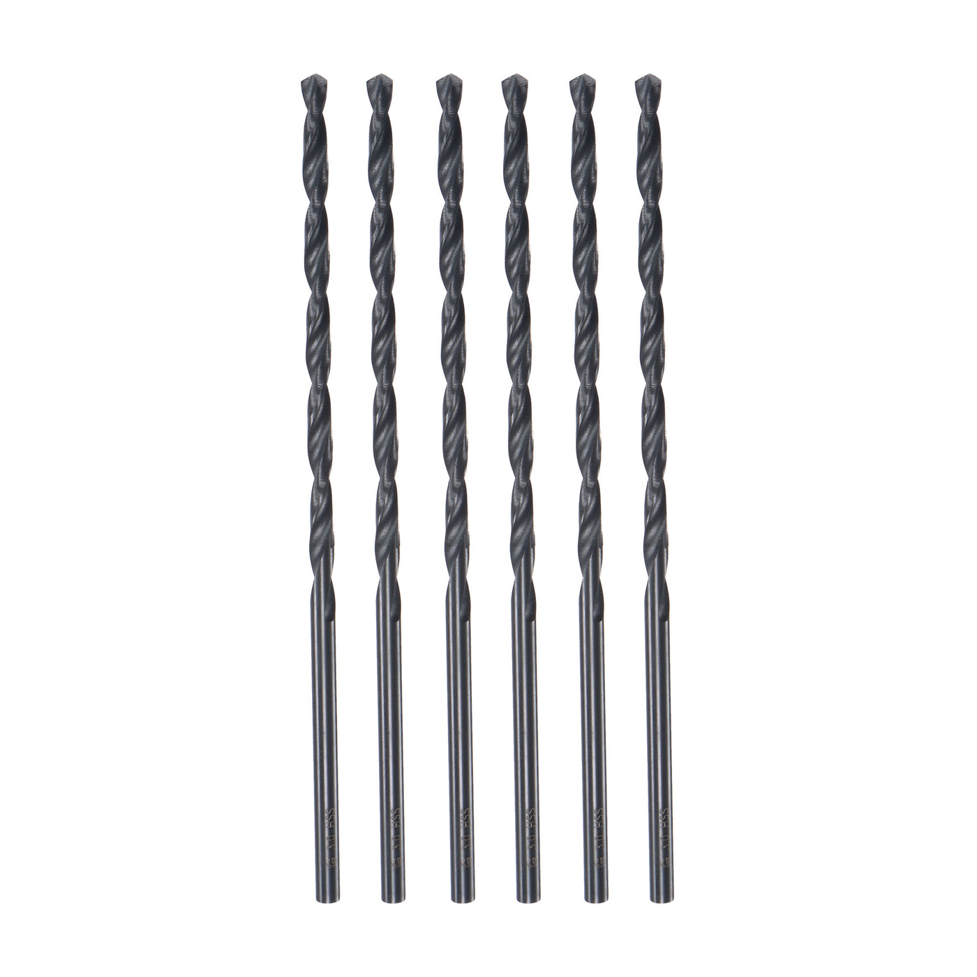 Uxcell High Speed Steel Lengthen Twist Drill Bit 3mm Fully Ground Black ...