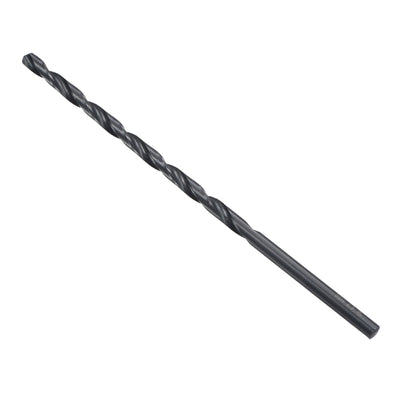 Harfington Uxcell High Speed Steel Lengthen Twist Drill Bit 4.2mm Fully Ground Black Oxide 2Pcs