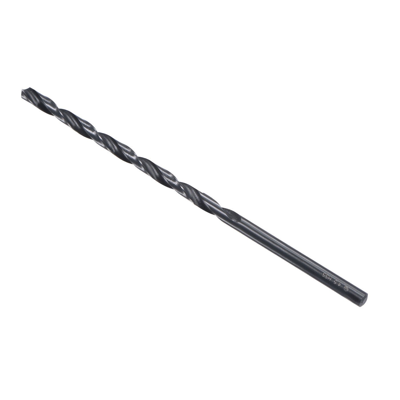 uxcell Uxcell High Speed Steel Lengthen Twist Drill Bit 4.5mm Fully Ground Black Oxide 2Pcs