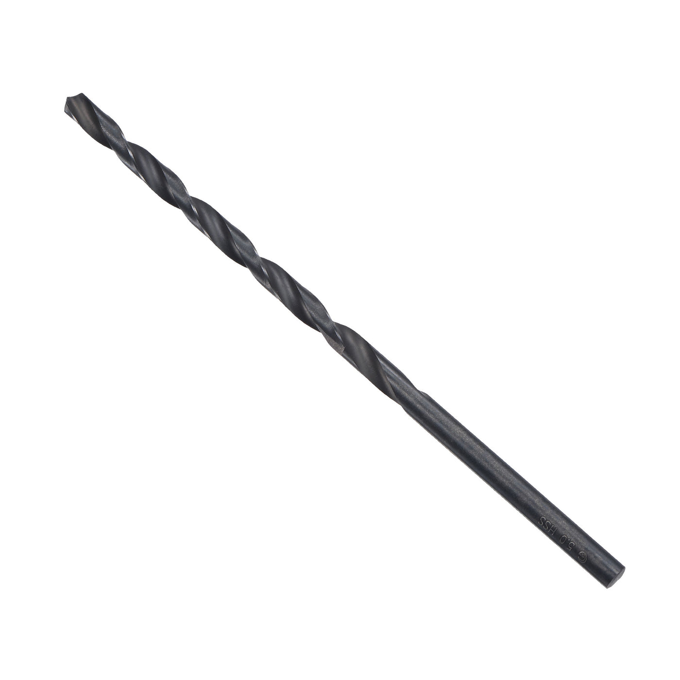 uxcell Uxcell High Speed Steel Lengthen Twist Drill Bit 5mm Fully Ground Black Oxide 2Pcs