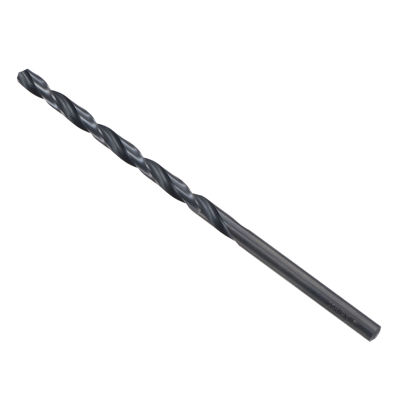 uxcell Uxcell High Speed Steel Lengthen Twist Drill Bit 5.8mm Fully Ground Black Oxide 2Pcs