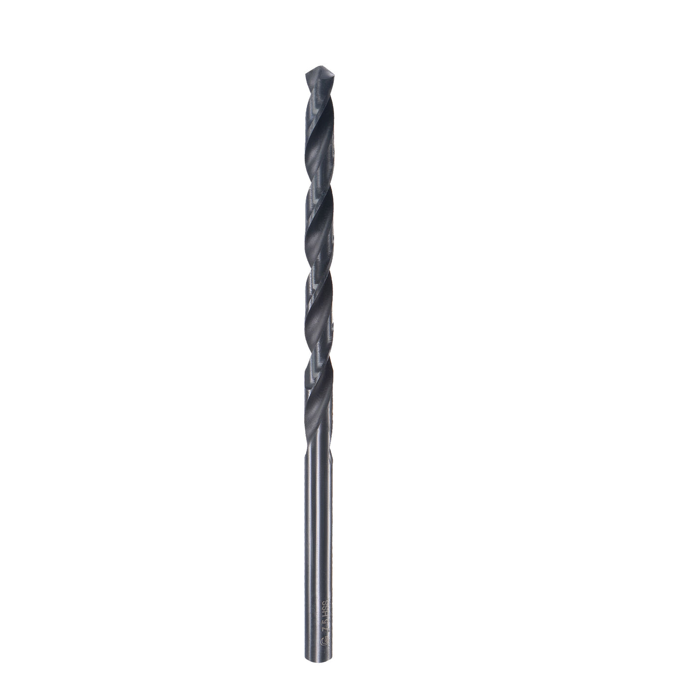 uxcell Uxcell High Speed Steel Lengthen Twist Drill Bit 7.5mm Fully Ground Black Oxide
