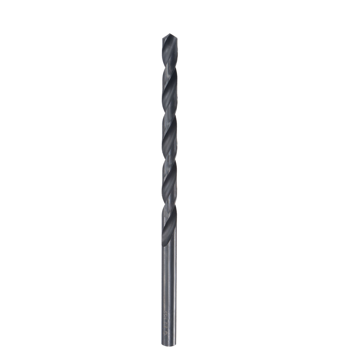 uxcell Uxcell High Speed Steel Lengthen Twist Drill Bit 8mm Fully Ground Black Oxide