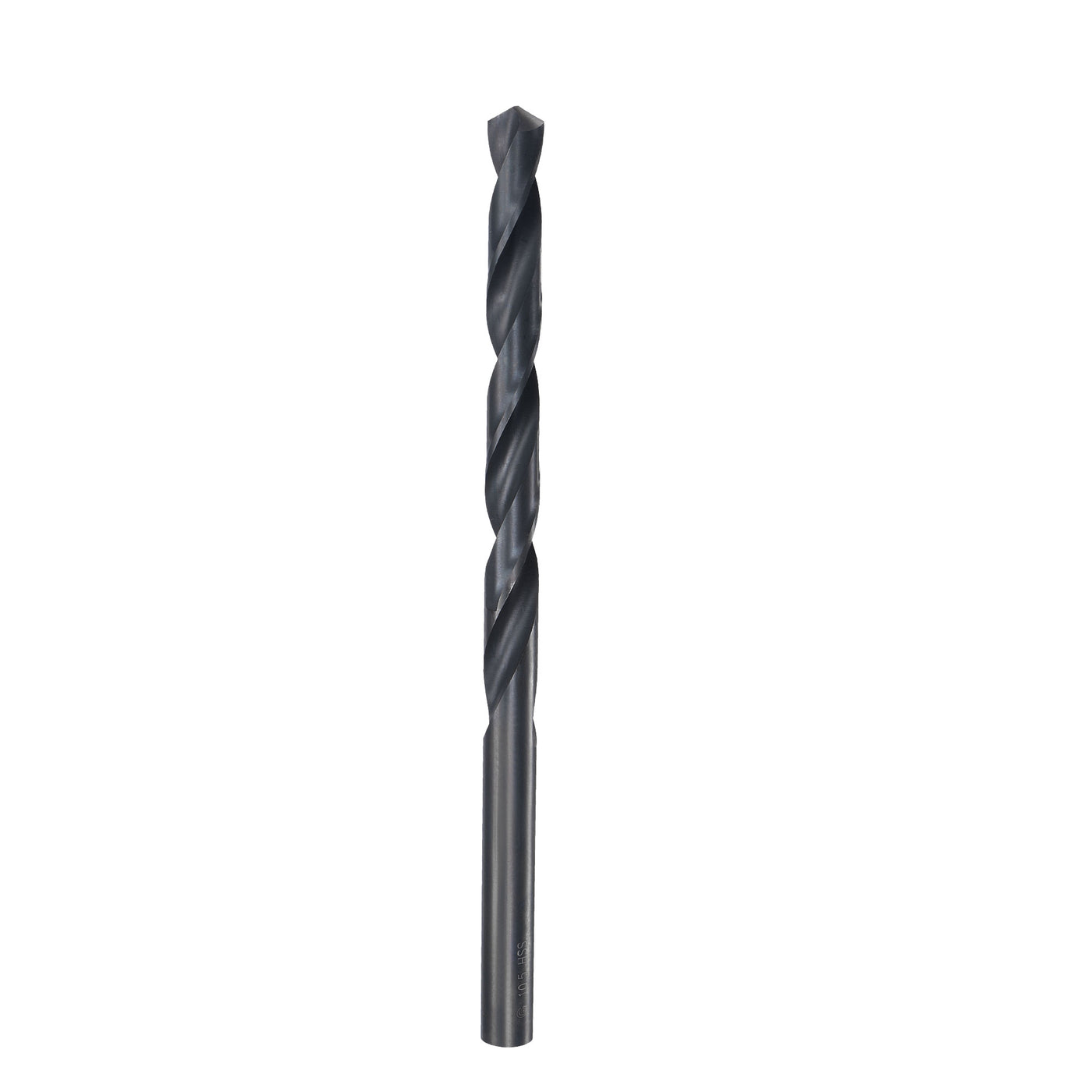 uxcell Uxcell High Speed Steel Lengthen Twist Drill Bit 10.5mm Fully Ground Black Oxide