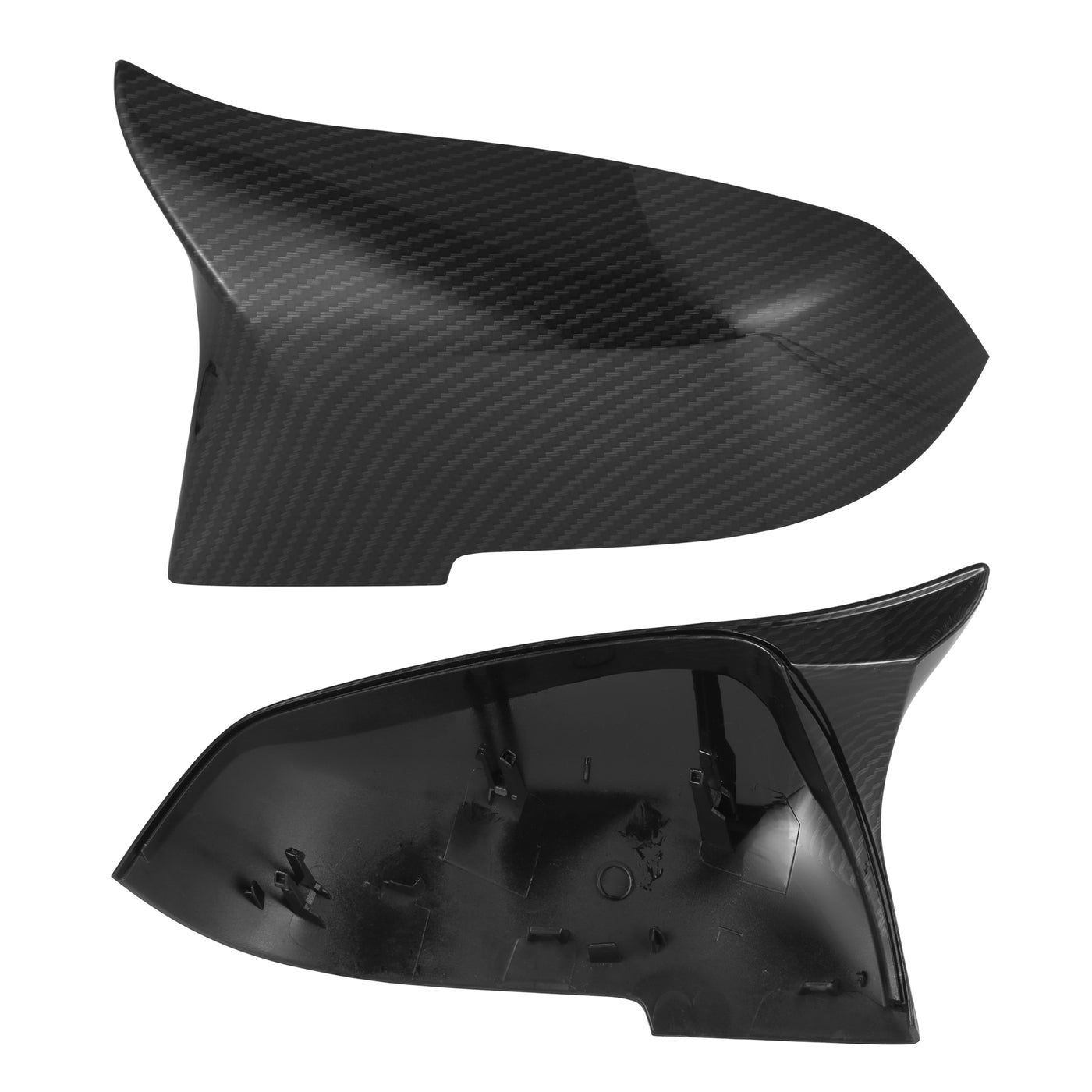 X AUTOHAUX Pair Door Rearview Mirror Cover Cap Replacement Carbon Fiber Pattern for BMW F20 F22 F23 F30 F31 F32 F33 F36 F87 M2 X1 E84