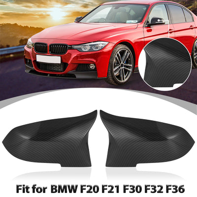Harfington Pair Door Rearview Mirror Cover Cap Replacement Carbon Fiber Pattern for BMW F20 F22 F23 F30 F31 F32 F33 F36 F87 M2 X1 E84