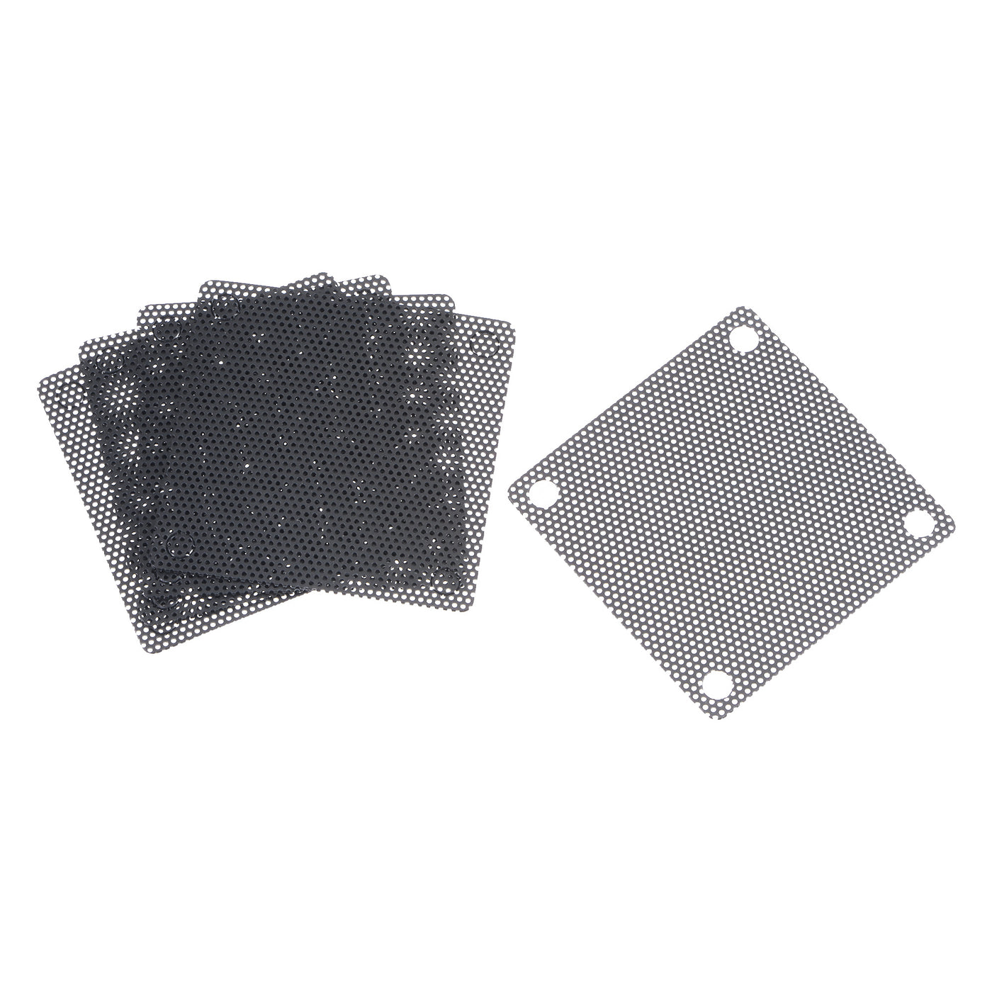 uxcell Uxcell PC Dust Fan Screen with Screws for Cooling Dustproof Case Cover PVC 50mm 5pcs