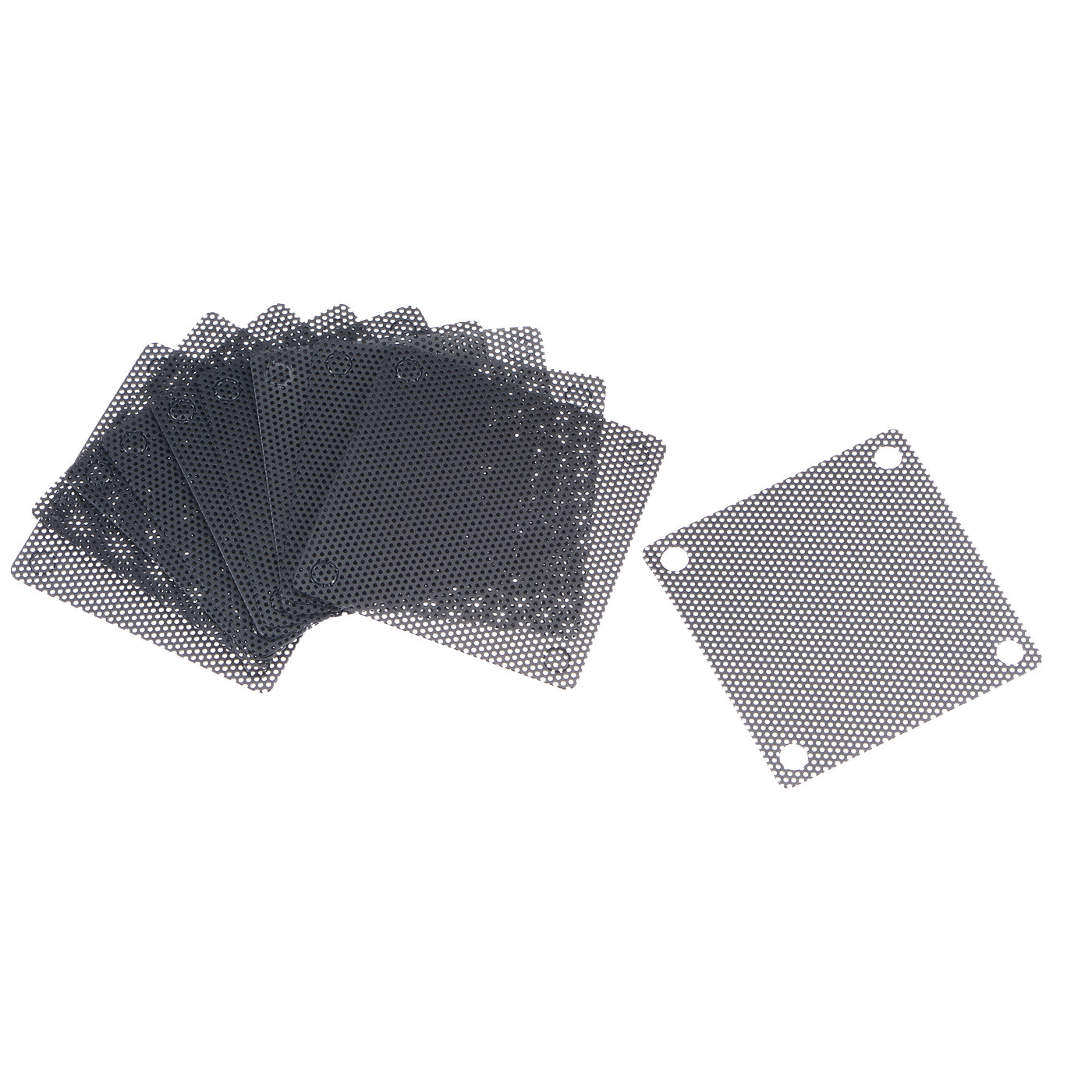 uxcell Uxcell PC Dust Fan Screen with Screws for Cooling Dustproof Case Cover PVC 50mm 10pcs