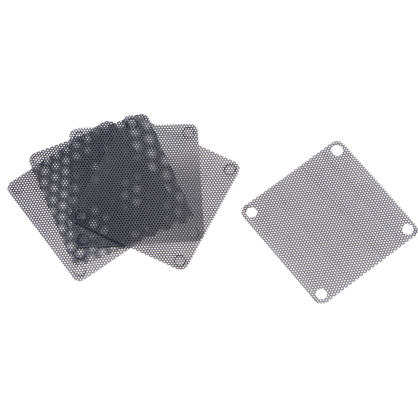 uxcell Uxcell PC Dust Fan Screen with Screws for Cooling Dustproof Case Cover PVC 60mm 5pcs