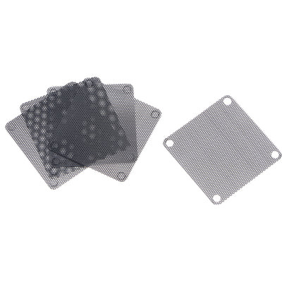 Harfington Uxcell PC Dust Fan Screen with Screws for Cooling Dustproof Case Cover PVC 60mm 5pcs