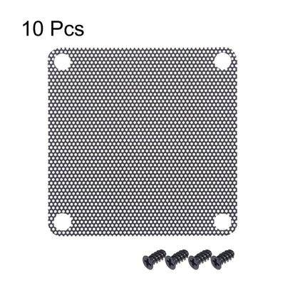 Harfington Uxcell PC Dust Fan Screen with Screws for Cooling Dustproof Case Cover PVC 60mm 10pcs