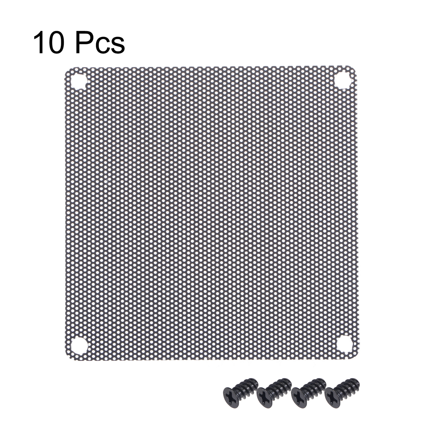uxcell Uxcell PC Dust Fan Screen with Screws for Cooling Dustproof Case Cover PVC 80mm 10pcs