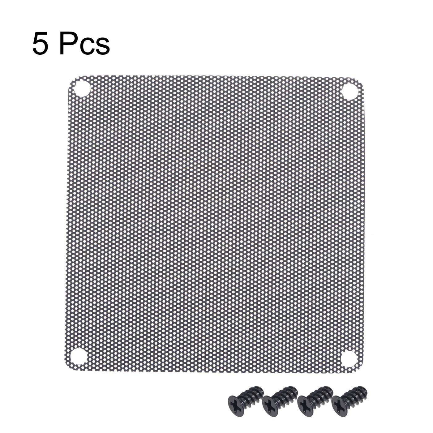 uxcell Uxcell PC Dust Fan Screen with Screws for Cooling Dustproof Case Cover PVC 90mm 5pcs