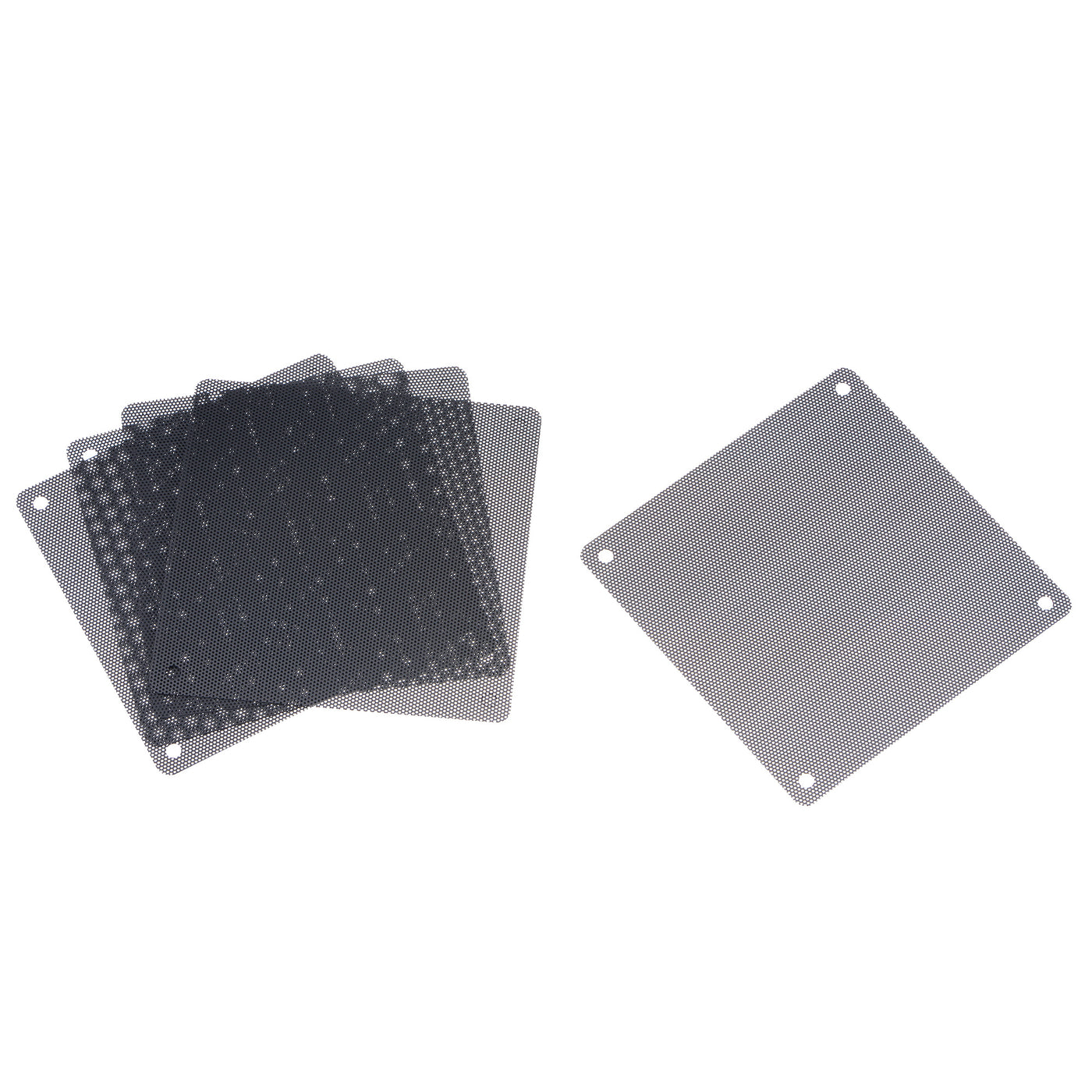uxcell Uxcell PC Dust Fan Screen with Screws for Cooling Dustproof Case Cover PVC 120mm 5pcs