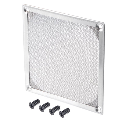 Harfington Uxcell PC Dust Fan Screen Aluminum Mesh for Cooling Case Cover Silver Tone 120mm 4pcs