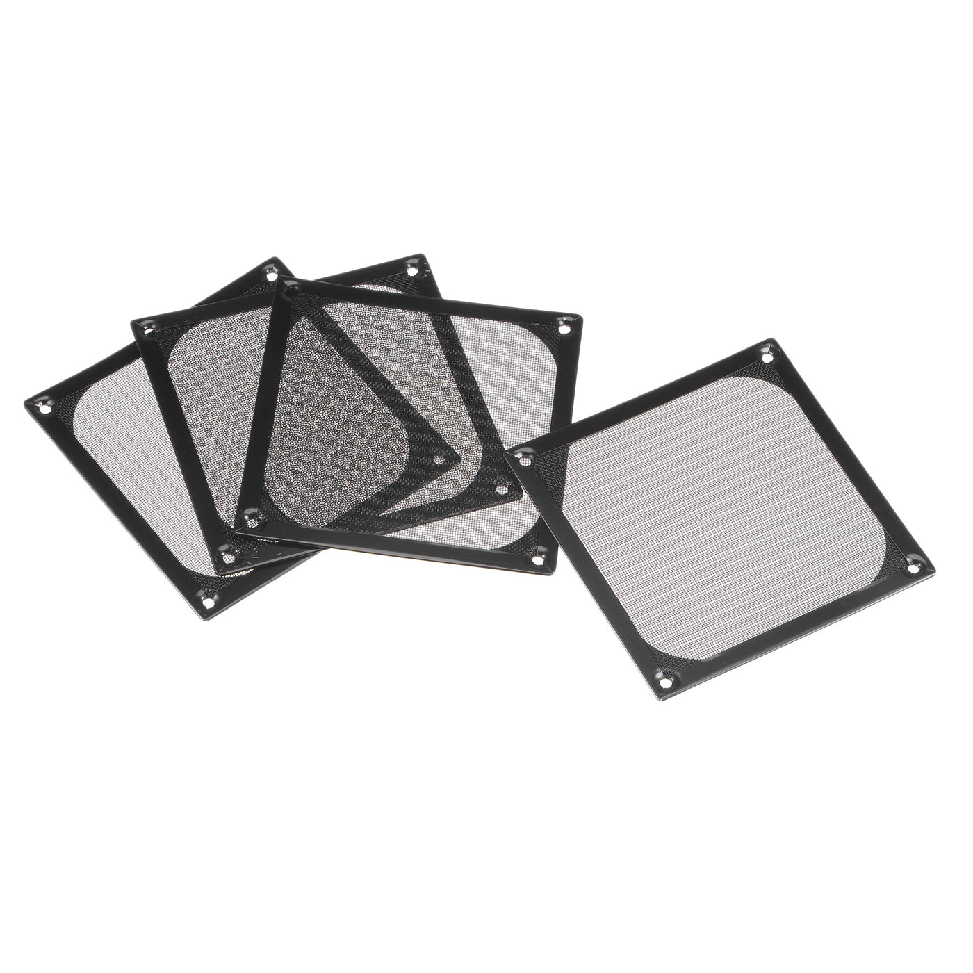 uxcell Uxcell PC Dust Fan Screen Aluminum Mesh for Cooling Case Cover Black 120mm 4pcs