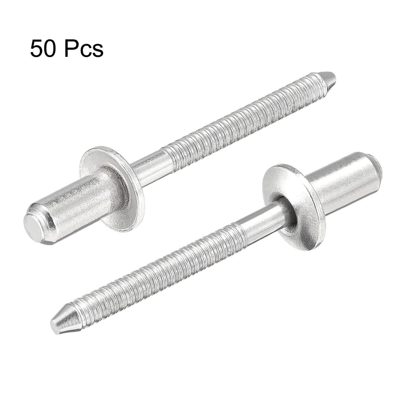 uxcell Uxcell Blind Rivets 304 Stainless Steel 4.8mm Diameter 10mm Grip Length 50pcs