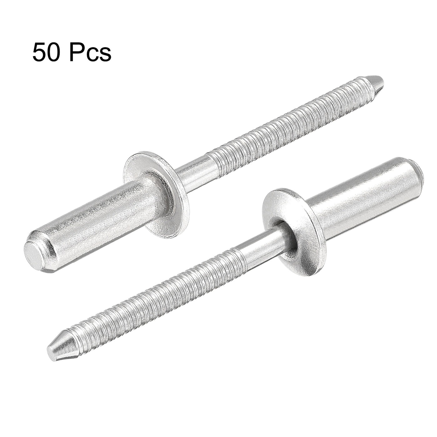 uxcell Uxcell Blind Rivets 304 Stainless Steel 4.8mm Diameter 16mm Grip Length 50pcs