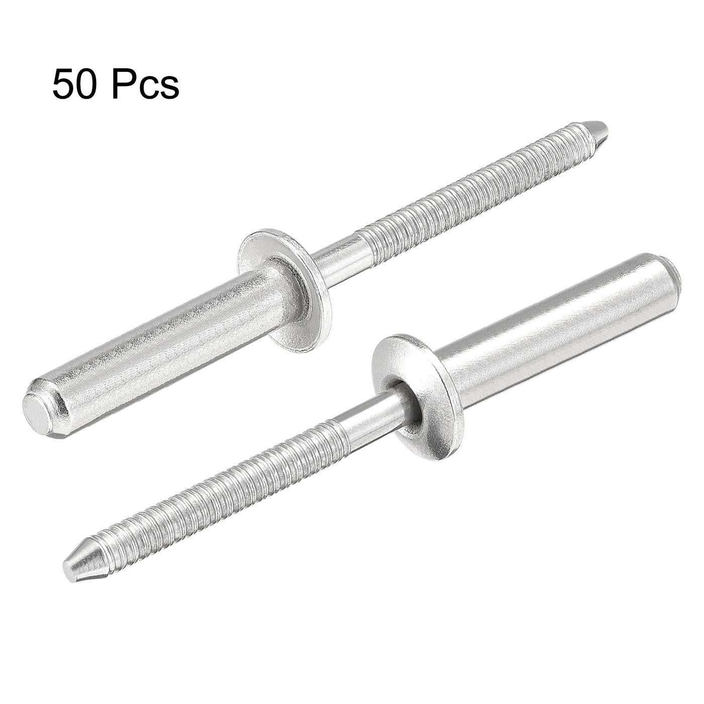 uxcell Uxcell Blind Rivets 304 Stainless Steel 4.8mm Diameter 25mm Grip Length 50pcs