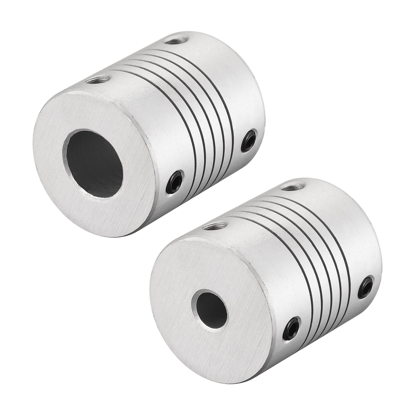 uxcell Uxcell 11mm to 6mm Aluminum Alloy Shaft Coupling Flexible Coupler L30xD25 Silver