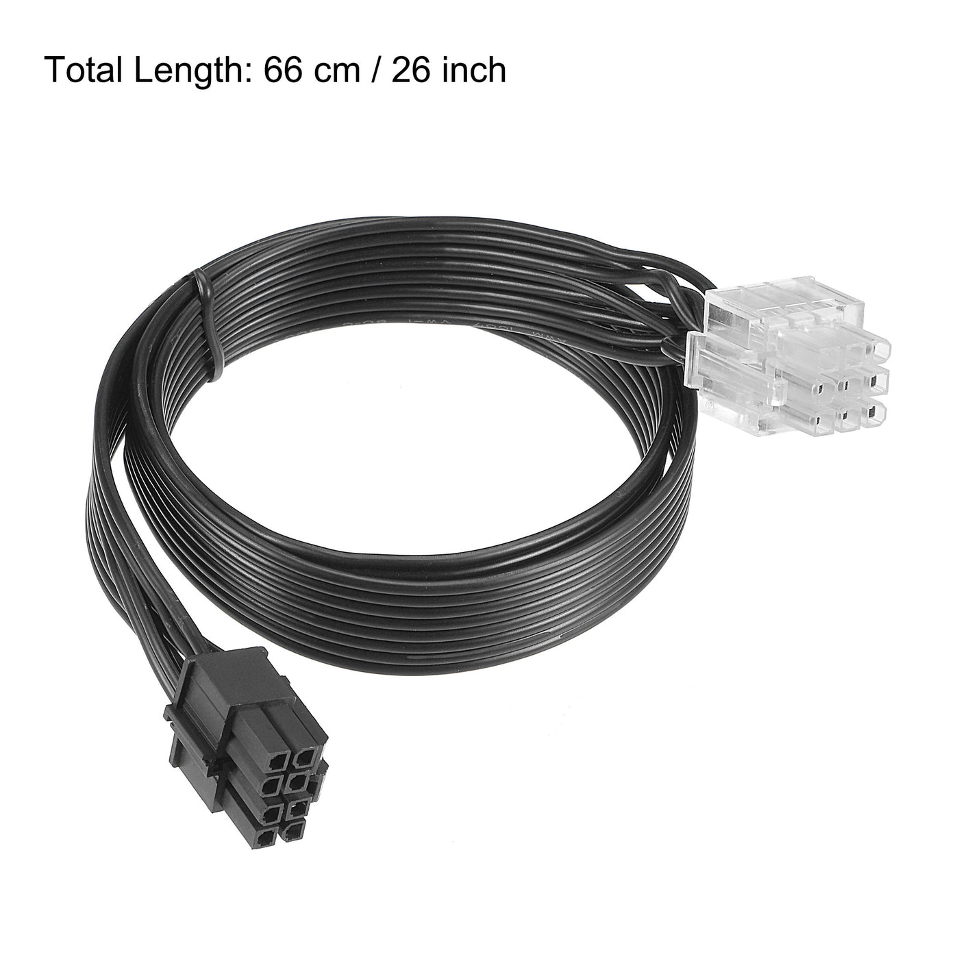 uxcell Uxcell Mainboard Power Cable for Video Card 9 Grid of PCIe 7 to 4 and 4 Pin 18 AWG 66cm