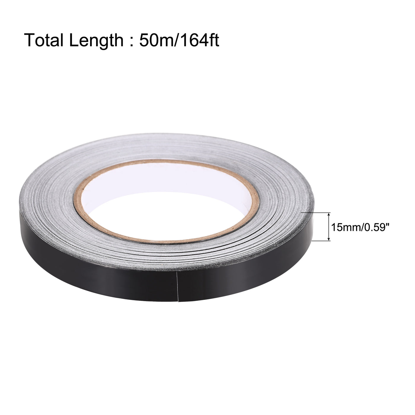 uxcell Uxcell 15mm Aluminum Foil Tape for HVAC, Patching Hot and Blocking light 50m/164ft 2pcs