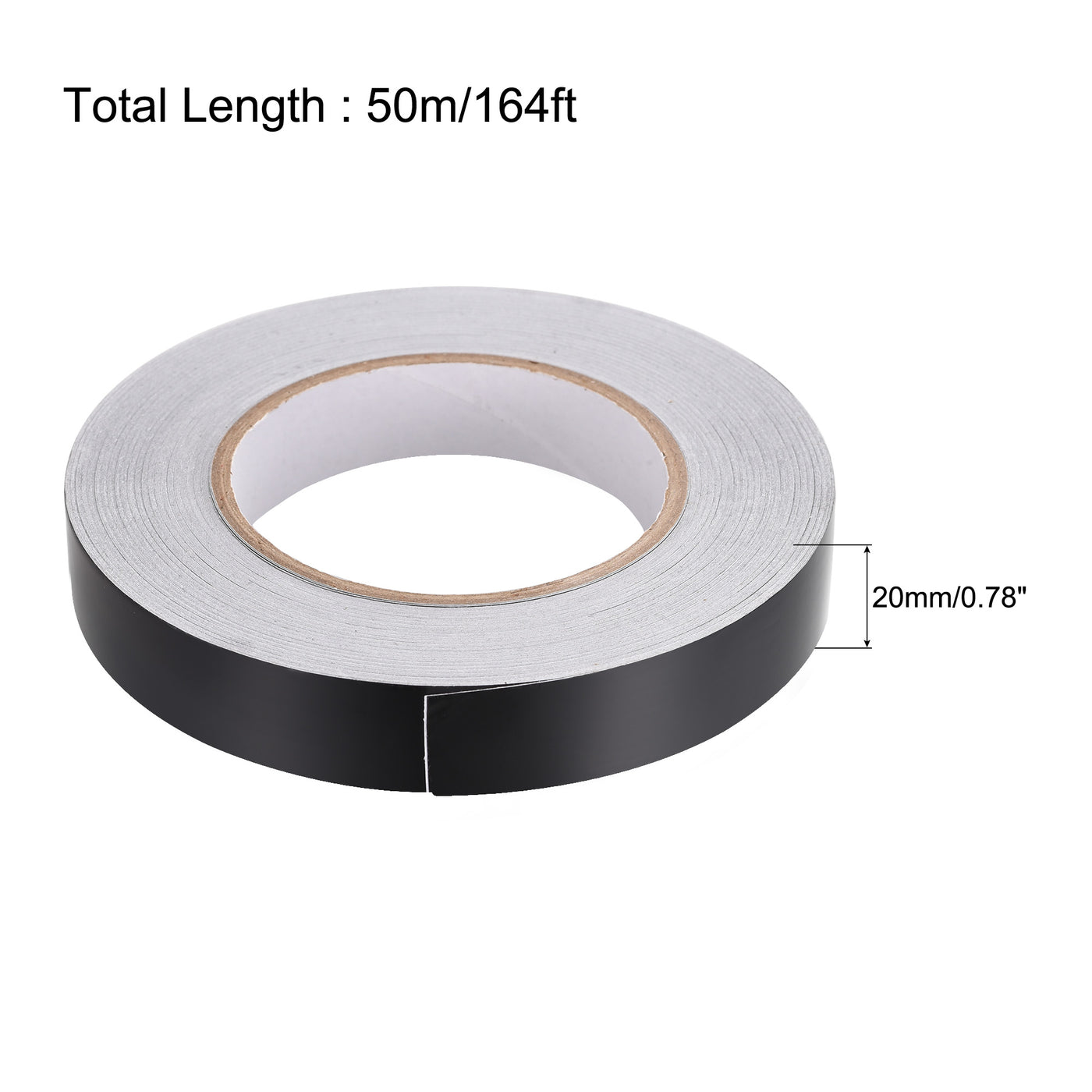 uxcell Uxcell 20mm Aluminum Foil Tape for HVAC, Patching Hot and Blocking light 50m/164ft