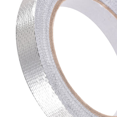 Harfington Uxcell Aluminum Foil Tape High-Temperature Tape for HVAC, Sealing 15mmx20m/65ft 2pcs