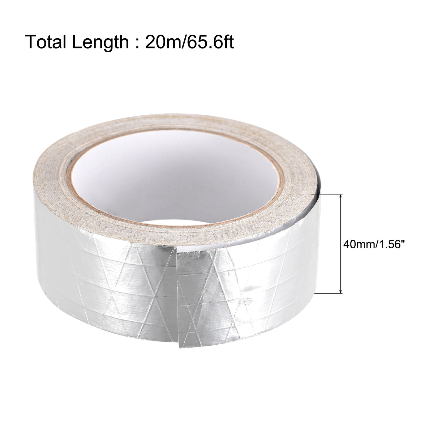 uxcell Uxcell Fiberglass Aluminum Foil Tape High Temperature Tape 40mmx20m/65ft