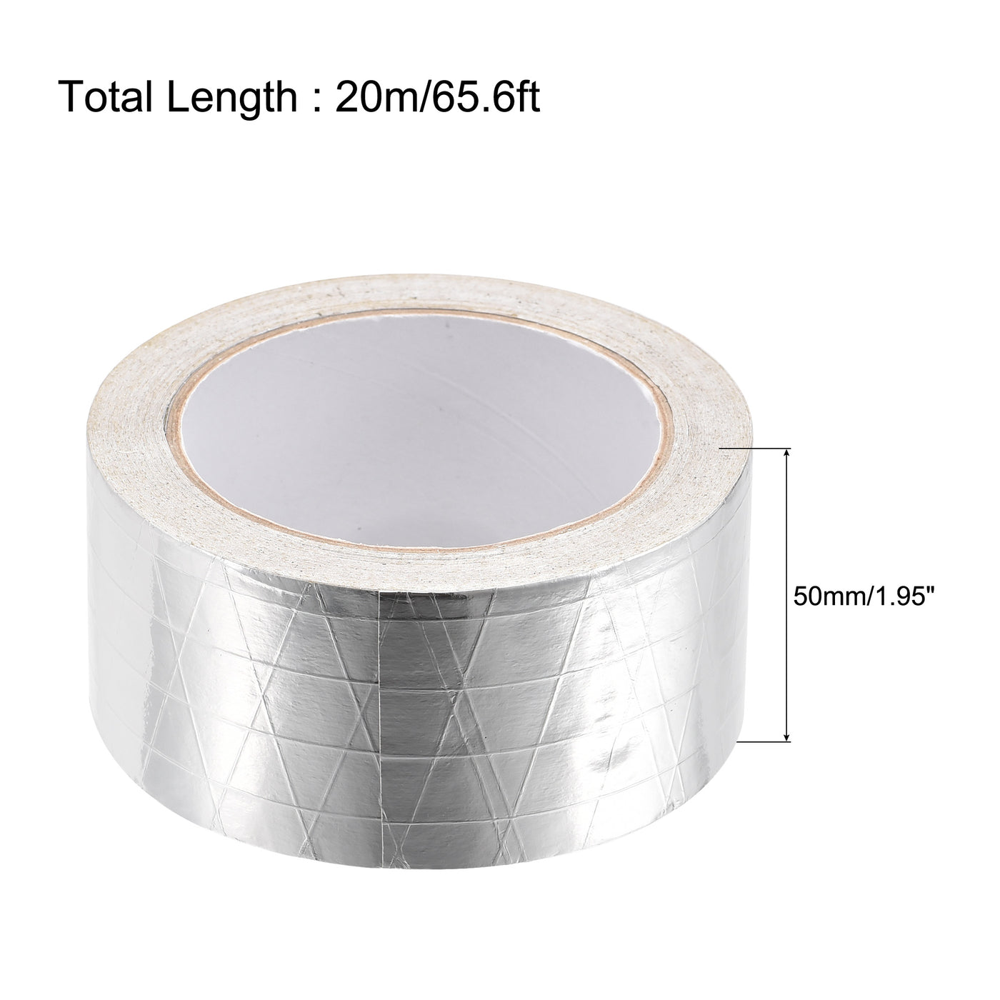 uxcell Uxcell Fiberglass Aluminum Foil Tape High Temperature Tape 50mmx20m/65ft