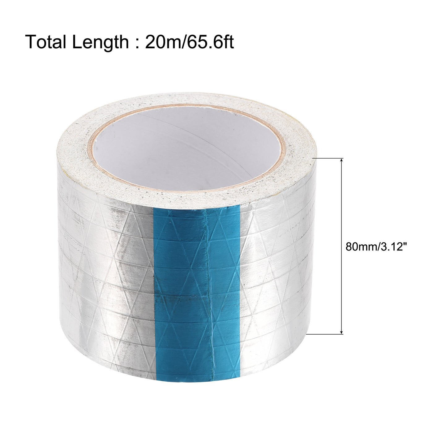 uxcell Uxcell Fiberglass Aluminum Foil Tape High Temperature Tape 80mmx20m/65ft