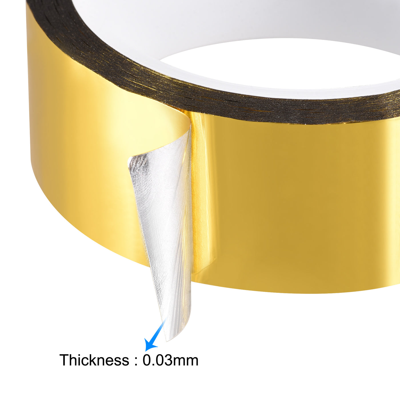 uxcell Uxcell Gold Tone Metalized Tape 35mm x 50m/164ft Decor Tape for Graphic Arts