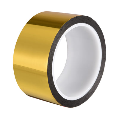 Harfington Uxcell Gold Tone Metalized Tape 40mm x 50m/164ft Decor Tape for Graphic Arts