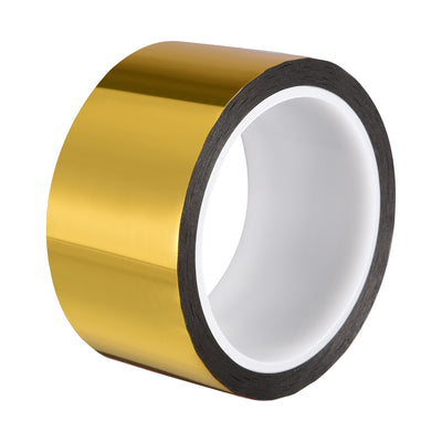 Harfington Uxcell Gold Tone Metalized Tape 50mm x 50m/164ft Decor Tape for Graphic Arts